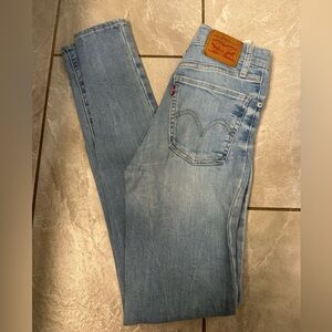 Levi's Mile High Super Skinny in light blue size 26
